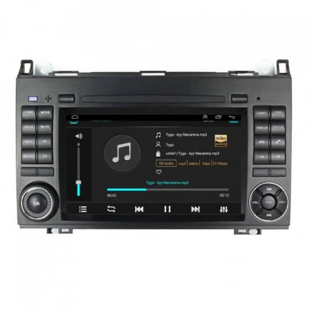 Navigatie dedicata Mercedes-Benz cu butoane, 2GB RAM 32GB ROM, Quad Core, Display 7" IPS Full HD, Carplay&Android Auto, Android 14, Suport camere AHD