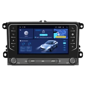 Navigatie dedicata Volkswagen, 4GB RAM 64GB ROM, Quadcore , Android 14, Display QLED 7", DSP, Carplay&Android Auto - imagine 3