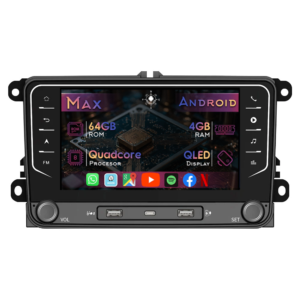 Navigatie dedicata Volkswagen, 4GB RAM 64GB ROM, Quadcore , Android 14, Display QLED 7", DSP, Carplay&Android Auto - imagine 1