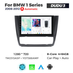 Navigatie Dedicata BMW Seria 1 2008-2012 DUDU3 9" 4GB RAM, 64GB ROM, Octacore, Ecran HD, CarPlay&AndroidAuto, Android, Clima - imagine 1