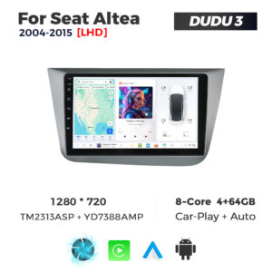 Navigatie Dedicata Seat Altea 2004-2015 DUDU3 9" 4GB RAM, 64GB ROM, Octacore, Ecran HD, CarPlay&AndroidAuto, Android - imagine 1