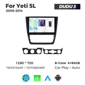 Navigatie Dedicata Skoda Yeti 5L 2009-2014 DUDU3 9" 4GB RAM, 64GB ROM, Octacore, Ecran HD, CarPlay&AndroidAuto, Android - imagine 1