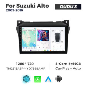 Navigatie Dedicata Suzuki Alto 2009-2016 DUDU3 9" 4GB RAM, 64GB ROM, Octacore, Ecran HD, CarPlay&AndroidAuto, Android - imagine 1
