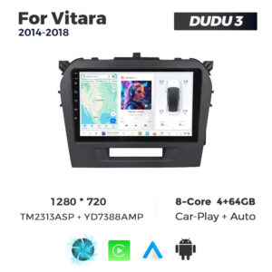 Navigatie Dedicata Suzuki Vitara 2014-2018 DUDU3 9" 4GB RAM, 64GB ROM, Octacore, Ecran HD, CarPlay&AndroidAuto, Android - imagine 1
