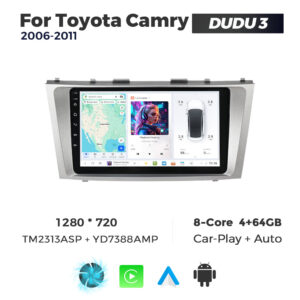 Navigatie Dedicata Toyota Camry 2006-2011 DUDU3 9" 4GB RAM, 64GB ROM, Octacore, Ecran HD, CarPlay&AndroidAuto, Android - imagine 1
