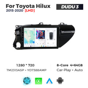 Navigatie Dedicata Toyota Hilux 2015-2020 DUDU3 9" 4GB RAM, 64GB ROM, Octacore, Ecran HD, CarPlay&AndroidAuto, Android - imagine 1