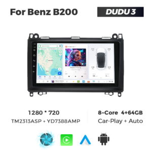 Navigatie Dedicata Benz B200 DUDU3 9" 4GB RAM, 64GB ROM, Octacore, Ecran HD, CarPlay&AndroidAuto, Android - imagine 1