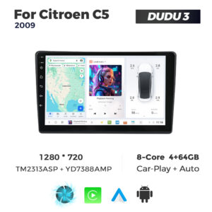 Navigatie Dedicata Citroen C5 DUDU3 9" 4GB RAM, 64GB ROM, Octacore, Ecran HD, CarPlay&AndroidAuto, Android - imagine 1