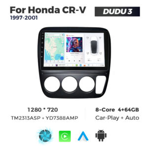 Navigatie Dedicata Honda CRV 1997-2001 DUDU3 9" 4GB RAM, 64GB ROM, Octacore, Ecran HD, CarPlay&AndroidAuto, Android - imagine 1