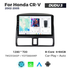 Navigatie Dedicata Honda CRV 2002-2005 DUDU3 9" 4GB RAM, 64GB ROM, Octacore, Ecran HD, CarPlay&AndroidAuto, Android - imagine 1