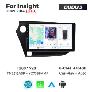 Navigatie Dedicata Honda Insight 2009-2014 DUDU3 9" 4GB RAM, 64GB ROM, Octacore, Ecran HD, CarPlay&AndroidAuto, Android - imagine 1