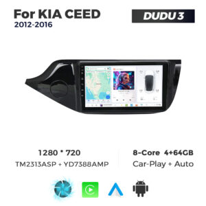 Navigatie Dedicata Kia Ceed 2012-2016 DUDU3 9" 4GB RAM, 64GB ROM, Octacore, Ecran HD, CarPlay&AndroidAuto, Android - imagine 1