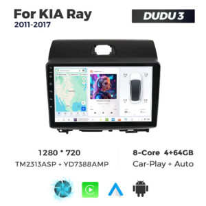 Navigatie Dedicata Kia Ray 2011-2017 DUDU3 9" 4GB RAM, 64GB ROM, Octacore, Ecran HD, CarPlay&AndroidAuto, Android - imagine 1