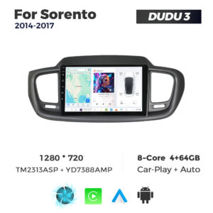 Navigatie Dedicata Kia Sorento 2014-2017 DUDU3 9" 4GB RAM, 64GB ROM, Octacore, Ecran HD, CarPlay&AndroidAuto, Android - imagine 1