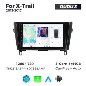 Navigatie Dedicata Nissan X-Trail 2013-2017 DUDU3 9" 4GB RAM, 64GB ROM, Octacore, Ecran HD, CarPlay&AndroidAuto, Android - imagine 1