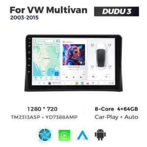 Navigatie Dedicata Volkswagen Multivan 2003-2015 DUDU3 9" 4GB RAM, 64GB ROM, Octacore, Ecran HD, CarPlay&AndroidAuto, Android - imagine 1