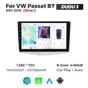 Navigatie Dedicata Volkswagen Passat B6/B7 Gri 2005-2015 DUDU3 10" 4GB RAM, 64GB ROM, Octacore, Ecran HD, CarPlay&AndroidAuto, Android - imagine 1