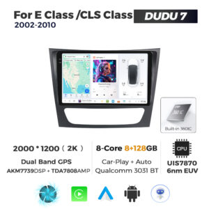 Navigatie Dedicata Benz CLS-Class 2002-2010 DUDU7 9" 8GB RAM, 128GB ROM, Octacore, Ecran 2K, CarPlay&AndroidAuto, Android - imagine 1