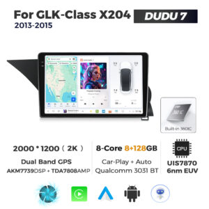 Navigatie Dedicata Benz GLK-Class X204 2013-2015(NTG 4.5) DUDU7 9" 8GB RAM, 128GB ROM, Octacore, Ecran 2K, CarPlay&AndroidAuto, Android - imagine 1