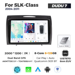 Navigatie Dedicata Benz SLK-Class 2004-2011 DUDU7 9" 8GB RAM, 128GB ROM, Octacore, Ecran 2K, CarPlay&AndroidAuto, Android - imagine 1