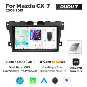 Navigatie Dedicata Mazda CX-7 2008-2015 DUDU7 9" 8GB RAM, 128GB ROM, Octacore, Ecran 2K, CarPlay&AndroidAuto, Android - imagine 1