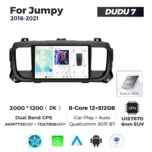 Navigatie Dedicata Citroen Jumpy 2016-2021 DUDU7 9" 12GB RAM, 512GB ROM, Octacore, Ecran 2K, CarPlay&AndroidAuto, Android - imagine 1