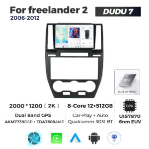 Navigatie Dedicata Land Rover Freelander 2 2006-2012 DUDU7 9" 12GB RAM, 512GB ROM, Octacore, Ecran 2K, CarPlay&AndroidAuto, Android - imagine 1