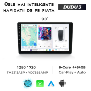 Navigatie Universala DUDU3 9" 4GB RAM, 64GB ROM, Octacore, Ecran HD, CarPlay&AndroidAuto, Android - imagine 1