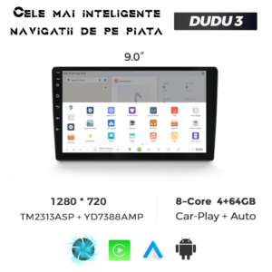 Navigatie Universala DUDU3 9" 4GB RAM, 64GB ROM, Octacore, Ecran HD, CarPlay&AndroidAuto, Android - imagine 3