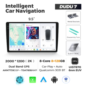 Navigatie Universala DUDU7 9" 8GB RAM, 128GB ROM, Octacore, Ecran 2K, CarPlay&AndroidAuto, Android - imagine 1