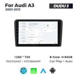 Navigatie Dedicata Audi A3 2003-2013 DUDU3 9" 4GB RAM, 64GB ROM, Octacore, Ecran HD, CarPlay&AndroidAuto, Android - imagine 2