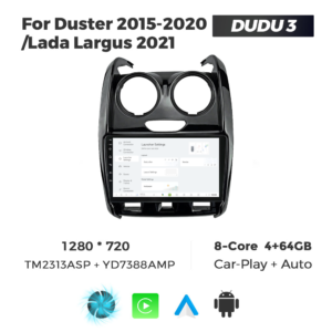 Navigatie Dedicata Renault Duster 2015-2020 DUDU3 9" 4GB RAM, 64GB ROM, Octacore, Ecran HD, CarPlay&AndroidAuto, Android - imagine 2