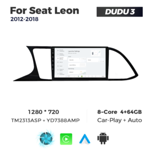 Navigatie Dedicata Seat Leon 2012-2018 DUDU3 9" 4GB RAM, 64GB ROM, Octacore, Ecran HD, CarPlay&AndroidAuto, Android - imagine 2