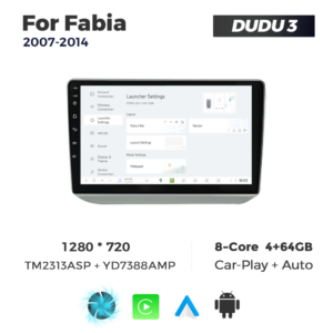 Navigatie Dedicata Skoda Fabia 2007-2014 DUDU3 9" 4GB RAM, 64GB ROM, Octacore, Ecran HD, CarPlay&AndroidAuto, Android - imagine 2