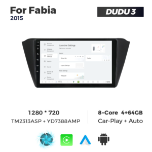 Navigatie Dedicata Skoda Fabia 2015 DUDU3 9" 4GB RAM, 64GB ROM, Octacore, Ecran HD, CarPlay&AndroidAuto, Android - imagine 2