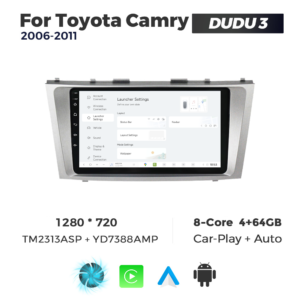 Navigatie Dedicata Toyota Camry 2006-2011 DUDU3 9" 4GB RAM, 64GB ROM, Octacore, Ecran HD, CarPlay&AndroidAuto, Android - imagine 2