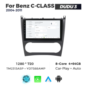Navigatie Dedicata Benz C-Class 2004-2011 DUDU3 9" 4GB RAM, 64GB ROM, Octacore, Ecran HD, CarPlay&AndroidAuto, Android - imagine 2