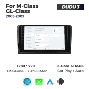 Navigatie Dedicata Benz ML/GL-Class 2005-2009 DUDU3 9" 4GB RAM, 64GB ROM, Octacore, Ecran HD, CarPlay&AndroidAuto, Android - imagine 2