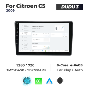 Navigatie Dedicata Citroen C5 DUDU3 9" 4GB RAM, 64GB ROM, Octacore, Ecran HD, CarPlay&AndroidAuto, Android - imagine 2