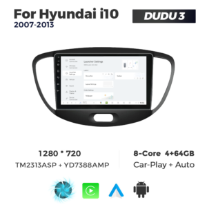 Navigatie Dedicata Hyundai I10 2007-2013 DUDU3 9" 4GB RAM, 64GB ROM, Octacore, Ecran HD, CarPlay&AndroidAuto, Android - imagine 2