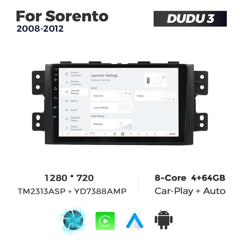 Navigatie Dedicata Kia Borrego Mohave 2008-2012 DUDU3 9" 4GB RAM, 64GB ROM, Octacore, Ecran HD, CarPlay&AndroidAuto, Android - imagine 2
