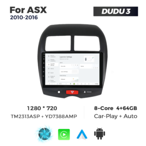 Navigatie Dedicata Mitsubishi ASX 2010-2016 DUDU3 9" 4GB RAM, 64GB ROM, Octacore, Ecran HD, CarPlay&AndroidAuto, Android - imagine 2