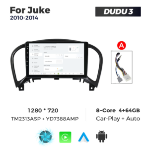 Navigatie Dedicata Nissan Juke 2010-2014 DUDU3 9" 4GB RAM, 64GB ROM, Octacore, Ecran HD, CarPlay&AndroidAuto, Android - imagine 2