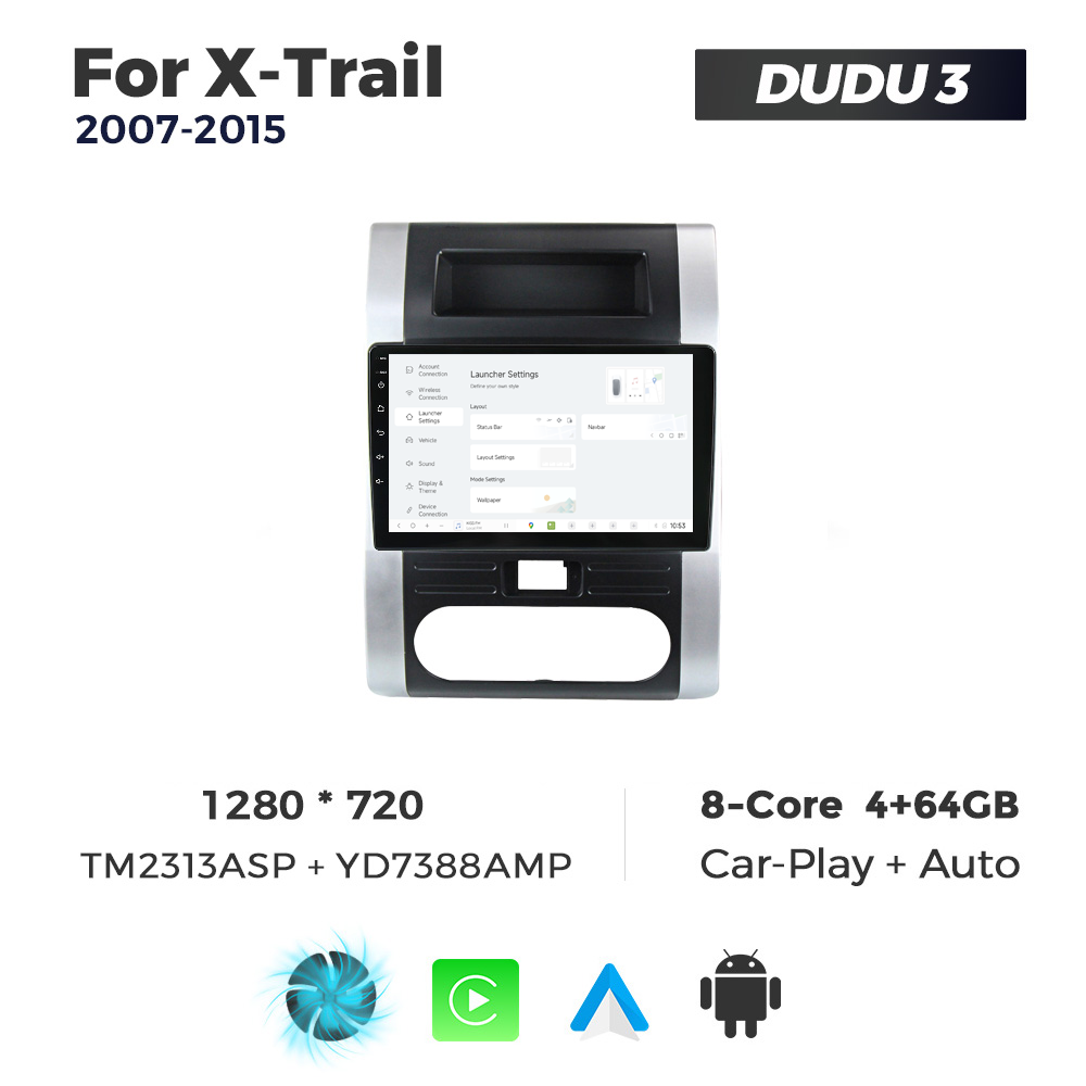 Navigatie Dedicata Nissan X-Trail 2007-2015 DUDU3 9" 4GB RAM, 64GB ROM, Octacore, Ecran HD, CarPlay&AndroidAuto, Android - imagine 2