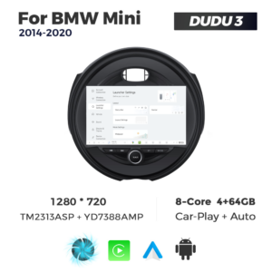 Navigatie Dedicata BMW MINI 2014-2020 DUDU3 9" 4GB RAM, 64GB ROM, Octacore, Ecran HD, CarPlay&AndroidAuto, Android - imagine 2