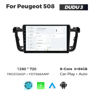 Navigatie Dedicata Peugeot 508 DUDU3 9" 4GB RAM, 64GB ROM, Octacore, Ecran HD, CarPlay&AndroidAuto, Android - imagine 2