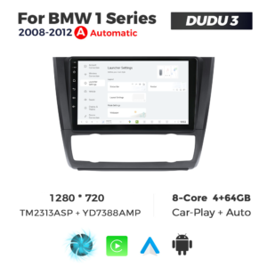 Navigatie Dedicata BMW Seria 1 2008-2012 DUDU3 9" 4GB RAM, 64GB ROM, Octacore, Ecran HD, CarPlay&AndroidAuto, Android, Clima - imagine 2