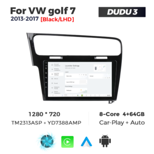 Navigatie Dedicata Volkswagen Golf 7 Negru 2013-2017 DUDU3 9" 4GB RAM, 64GB ROM, Octacore, Ecran HD, CarPlay&AndroidAuto, Android - imagine 2
