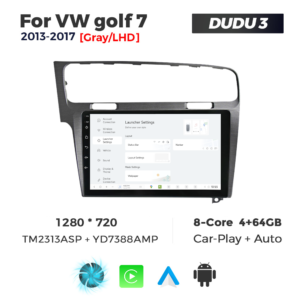 Navigatie Dedicata Volkswagen Golf 7 Gri 2013-2017 DUDU3 9" 4GB RAM, 64GB ROM, Octacore, Ecran HD, CarPlay&AndroidAuto, Android - imagine 2