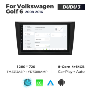 Navigatie Dedicata Volkswagen Golf 6 2008-2016 DUDU3 9" 4GB RAM, 64GB ROM, Octacore, Ecran HD, CarPlay&AndroidAuto, Android - imagine 2